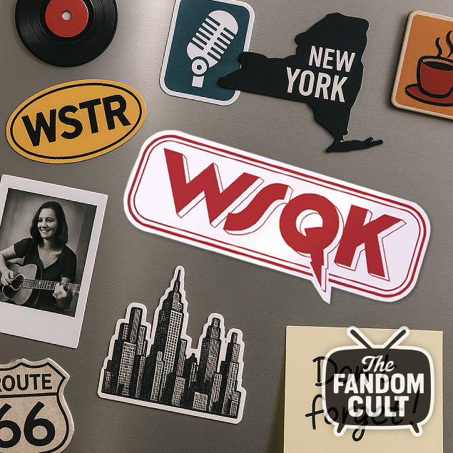 WSQK Red Line Logo Die Cut Sticker White/Clear/Holographic