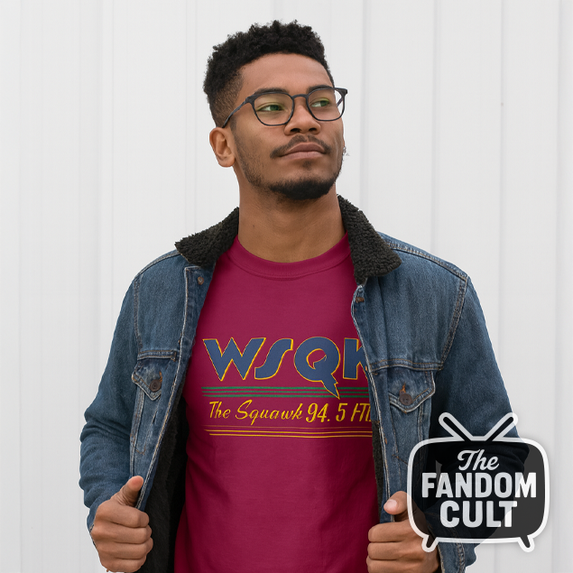 WSQK Long Sleeve Logo Tee in Red - Dustin Henderson Cosplay