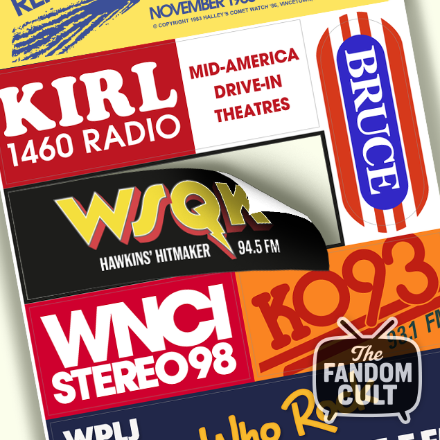 WSQK 1980s Vintage Radio Sticker Sheets - Stranger Things