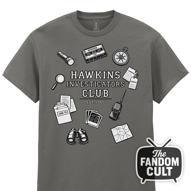 Hawkins Investigators Club Evidence T-Shirt - Inspired by Tales of '85
