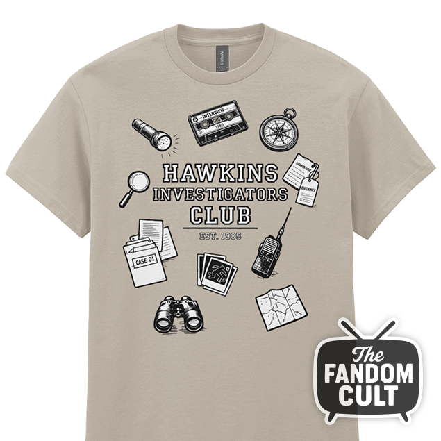 Hawkins Investigators Club Evidence T-Shirt - Inspired by Tales of '85