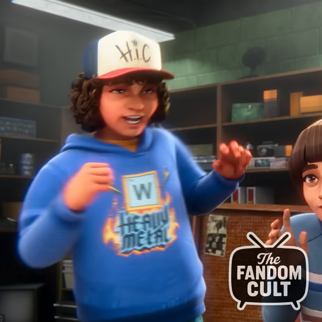 Heavy Metal Royal Blue Hoodie - Dustin Henderson Tales from '85 Cosplay