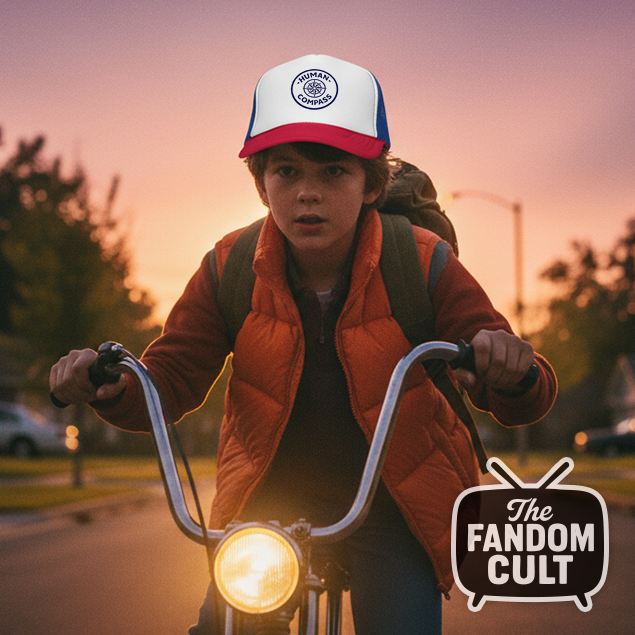 Dustin Henderson Red White Blue Human Compass Cap - Tales from '85